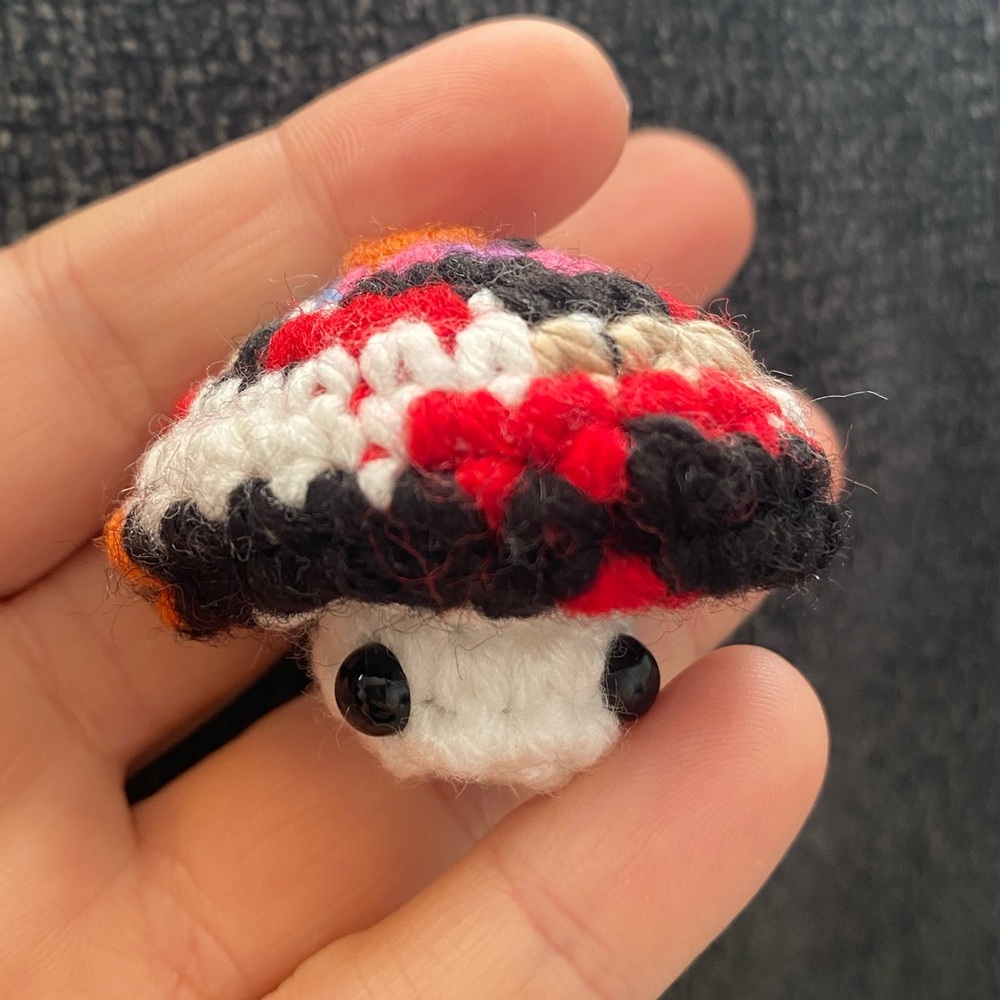 Crochet Popping Mushrooms Scraps